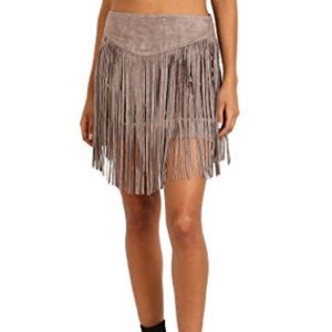 Show me your mumu fringe mini skirt